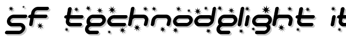 SF Technodelight Italic font